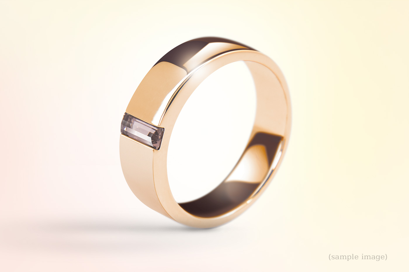 700-Ring gelbgold Edelsteinfarbe Natur für Mann und Frau